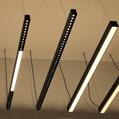 China Desktop 20w 40w 60w 80w Hanging Linear Lamp Linear Pendant Led Light Suspended Linear Lights for sale