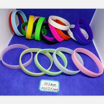 China Europe 202mm Hot Sales Silicone Rubber Wristbands Eco-friendly Material Custom Silk Printing Wristbands Debossed Silicone For Adults for sale