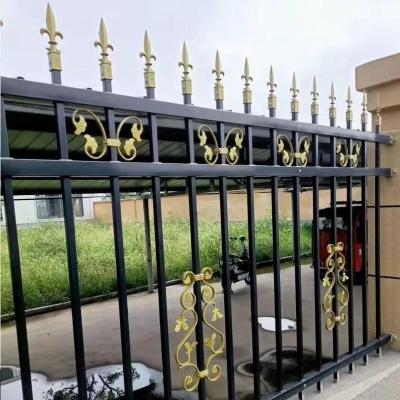 China Easily Assembled European Popular Outdoor Decorative Metal Wrought Iron Steel Fence for sale