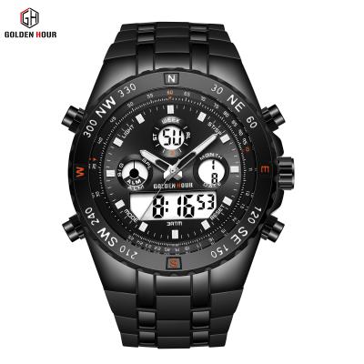 China GOLDENHOUR Men Luxury Quartz Wrist motion Watch Luminous Hands Clock Chronograph for sale