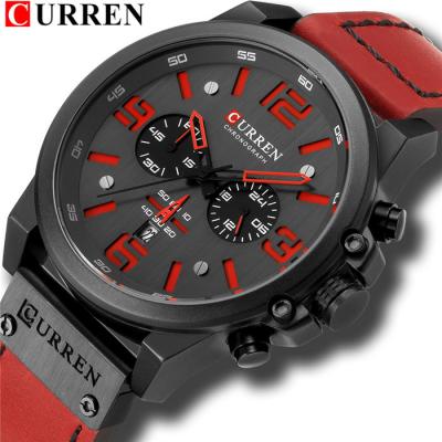 China CURREN 8314 Mens Watches Top Brand Luxury Men Military Sport Wristwatch Leather Quartz Watch for sale