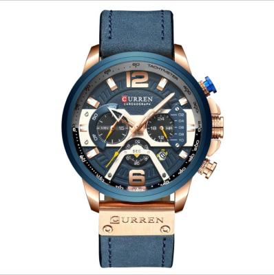 China CURREN 8329 Men Sport Quartz Watch Casual Waterproof Military Wrist Male Clock leather watches for sale