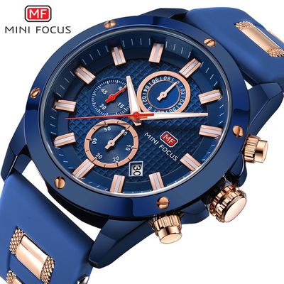 China MINI FOCUS 0089G Watches Men Wrist Luxury Quartz High Quality Watch Casual Silicone Military Wristwatches Relogio Masculino for sale