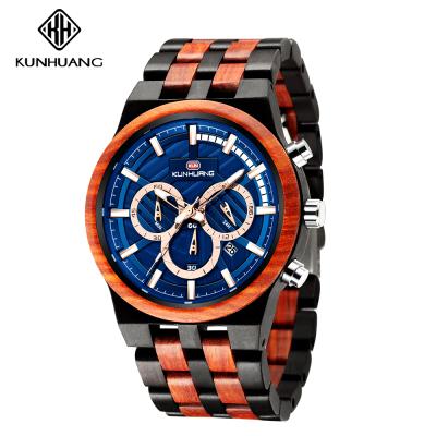 China 2020 carved bamboo custom wooden watch Oem waterproof men's wooden watch for sale