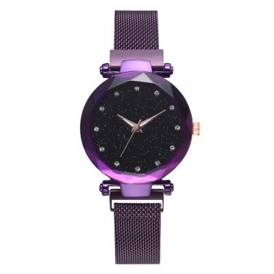 China Dropshipping Cheap Luxury Diamond Starry Sky Watch,Fashion Custom Logo Private Label Magnetic Strap Lady Wrist Watch Women for sale