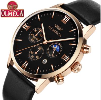 China Multi-function men's watch calendar waterproof men's watch sports quartz wrist watch factory custom for sale