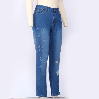 China Latest Private Label Breathable Guangdong Style Fashionable Skinny Jeans Women for sale