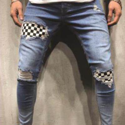 China Top Quality Breathable Boys Fashion Quality New Product Slim Blue Jeans With Destroy Appear for sale