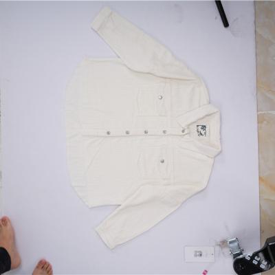 China Corduroy Clothing Cost Effective Viable Modest White Blouse Corduroy Clothing Cotton Top for sale