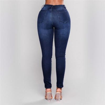 China Breathable Hottest New Design In Stock Denim Color Pants Woman Jeans for sale