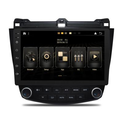 China 10 Inch Car Multimedia GPS 4+64G PX6 Touch Screen Android Navigation 10.0 For 2003-2007 Honda Accord Car Radio BT for sale