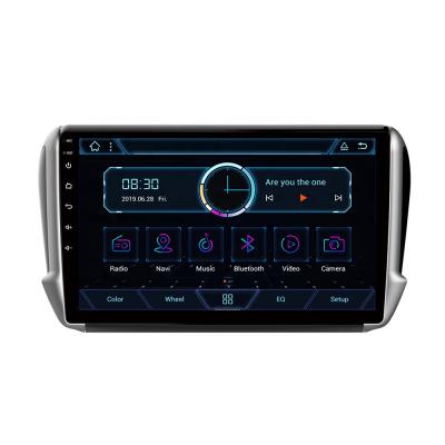 China Android Car Video 9 Inch PX6 Dash Placement Monitor With FM/AM/RDS/AHD/DSP Touch Screen Car Stereo For Peugeot 2008 YH for sale