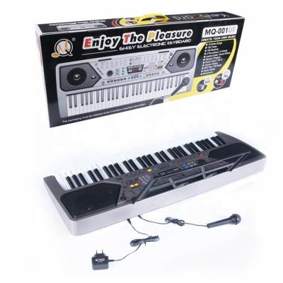 China Toy Educational Multi-Function 61 Keys Digital Electronic Organ Keyboard Battery Operated Musical Instrument Set with Radio, MP3, Charger for sale