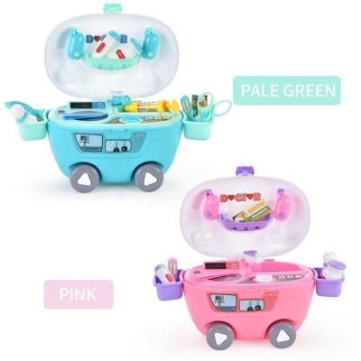 China Plastic Children Pretend Play House Plastic Doctor Medical Equipments Cart With Light And Sound for sale