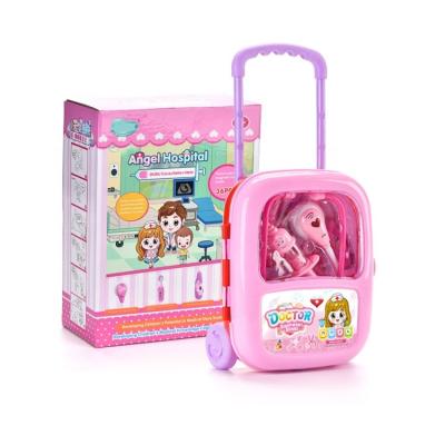 China Acousto-optic Educational Hospital Doctor Set Kids Early Playing Doctor Toys Storage Case With Draggable for sale