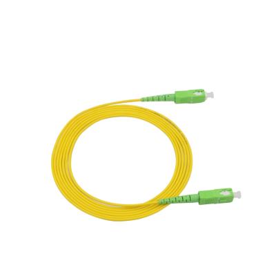 China FTTH FTTX Fiber Optic Jumper Green Conector Fiber Optic Patch Cord Simplex Single Mode Fiber Optic Patch Cord for sale