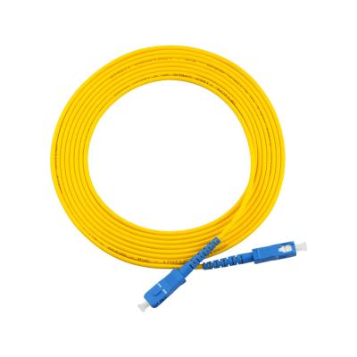 China FTTH Hot Sale Jumper LSZH Material 3.0mm SC-SC SM 3M Fiber Optic Patch Cord for sale