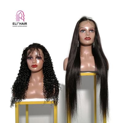 China Deep Transparent Lace Front Wig All Textures Swiss Wave ELI RTS 10A Full Lace Frontal Wigs 100% Brazilian Virgin Hair Wig Vendors for sale