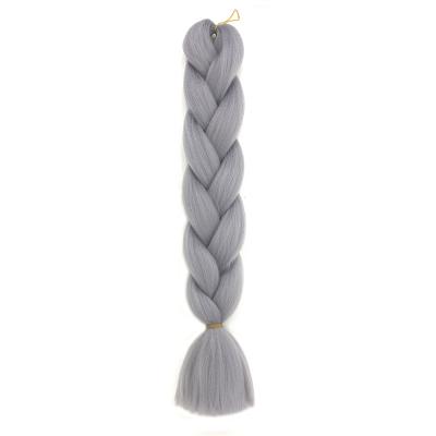 China ELI Cheap Price Gray Synthetic Fiber Hair High Temperature Hair Extension Braided Wig Wholesale Raw Material Jumbo Braid Ombre Colored Hair Braiding Wigs for sale