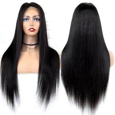 China Water Wave ELI Baby Hair Bone Straight Hair With Closure 100% Virgin Raw Cuticle Aligned Double Drawn Hair 360 Lace Wigs Vendor for sale