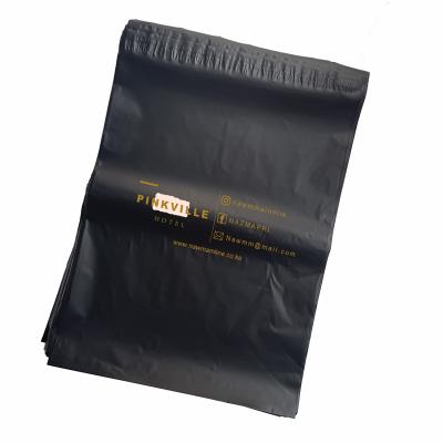 China Strong Adhesive Custom Plastic Compostable Eco Friendly Biodegradable Logo Mailing Black Poly Mailing Bag for sale