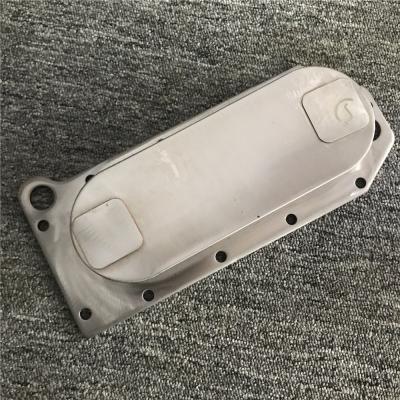 China Excavator PC360-7 6D114 Engine Oil Radiator Core Side Cover Cummins Engine Parts for sale