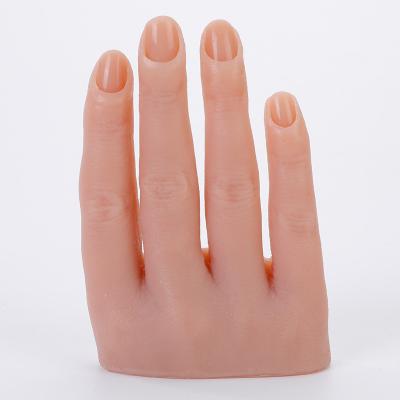 China Convenient Artificial Half Hand with Bendable Finger  for Nails DIY For Training Accessories Nail Silicone Practice Finger Model Tool for sale