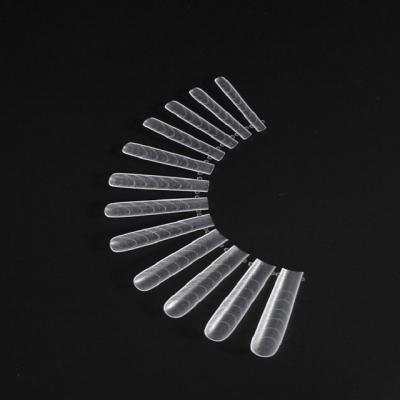 China Easy Apply Nail Art Perfreesional Nail Tips Plastic Forms Coffin Poly Gel Extention Nail Forms for sale