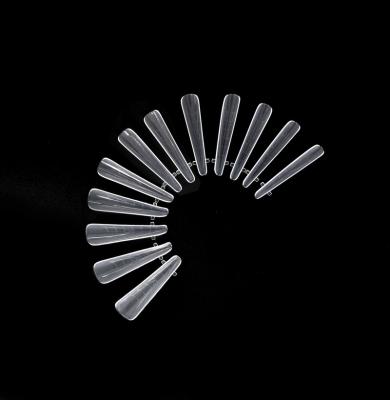 China Easy Apply Reusable Transparent Plastic Finger Extension Mold Tip Forms French Line Dual Form Nail Tips for sale