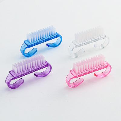 China Reusable Manicure Pedicure Nail Art Care Cleaning Tools Plastic Handle Small Nail Dust Brush for sale