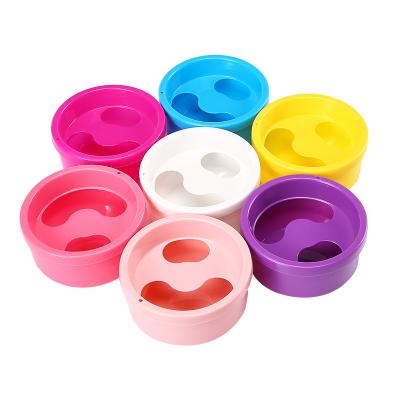 China Finger Nail Beauty Circle Shape  Manicure Bowl Plastic Bowl for Nail Polish Remover --Anti-acetone for sale