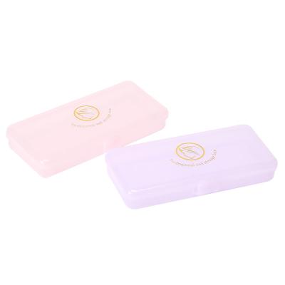 China Apply Storage Box Professional empty nail container box pink/ white/purple  nail Storage Box nail tool for sale