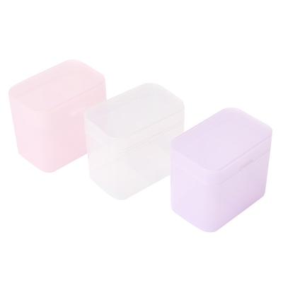 China Convenient Makeup Cotton Pads Nail Art Remover Paper Plastic Storage Box Cotton Paper Holder Box-- Split Container for sale