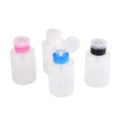 China Convenient 250ml & 350ml Empty Plastic Pump Dispenser Bottle Nail Polish Remover Cleaner Liquid Alcohol Remover Cleaner Bottle for sale