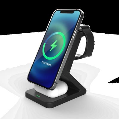 China New Magnetic Smart Watch Earphone Mobile Phone Magnetic Charging Wireless Charger With Microphone With Magnetic Watch for sale