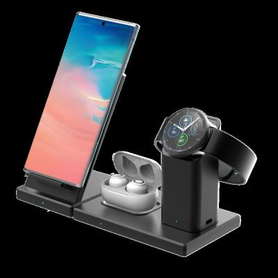 China Mobile Phone Fast Charger for iPhone QI 3 in 1 Wireless Charging Stand for AirPods for Apple Watch Qi Wireless Charger for sale