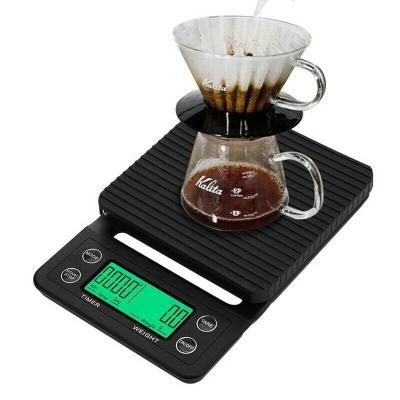 China With Scale Tray Kitchen Accessories Coffee Electronic Weight Machines Digital Kitchen Mini Chronograph Scale for sale