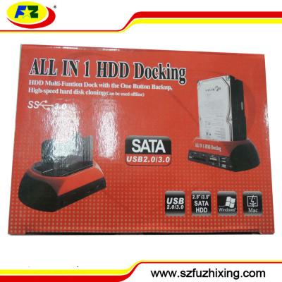 China All-in-1 plastic dual sata ide hdd docking station with backup One Touch 2.5