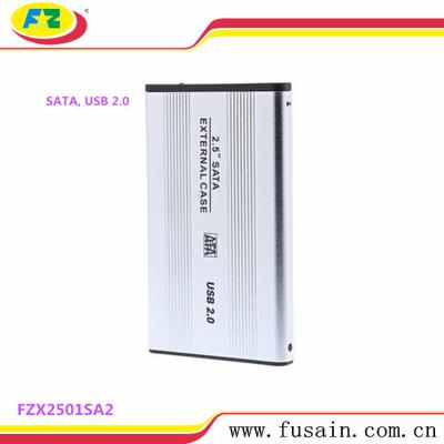 China Aluminum External HDD Enclosure USB 2.0 SATA Hard Disk Drive HDD/HD Enclosure for sale