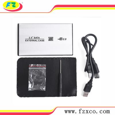 China 2.5 Inch USB 2.0 Aluminum Hard Disk Case / External HDD Enclosure / Hard Disk Cover for sale