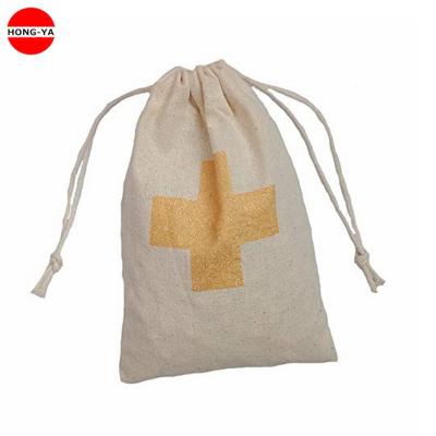 China Heavy Duty Wholesale Eco - Friendly Organic Gift Bag Cotton Canvas Drawstring Bag for sale