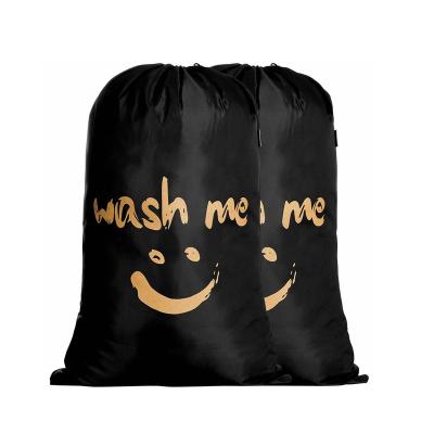 China Gift Bag Travel Heavy Duty Polyester Hotel Drawstring Wash Laundry Bag Large for sale