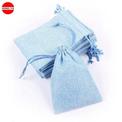 China Small Jewelry Gift Bag Eco-Friendly Natural Cotton Gift Drawstring Canvas Pouch for sale