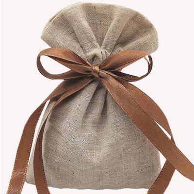 China Wholesale Gift Bag Drawstring Cotton Canvas Bag With Custom For Wedding Gift for sale