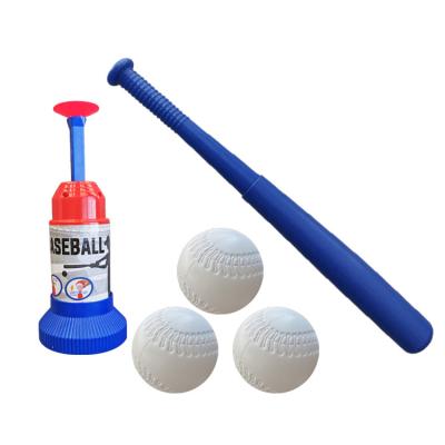 China Leisure and entertainment High quality plastic baseball training SENSORY toys set for children press down ejector baseball bat set Outdoor leisure sports for sale