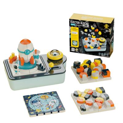 China Construction Toy New Ejection rocket building block sets Desktop puzzle & games Timing interactive educational Attention and memory for sale