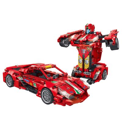 China Construction Toy 721pcs  Assembled transform building block sports car building block car sets 721pcs Cheap plastic toy car for kid for sale