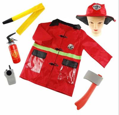 China Euro-American firefighter clothing firefighter costume role playing firefighting toys career day uniform costumes for child for sale