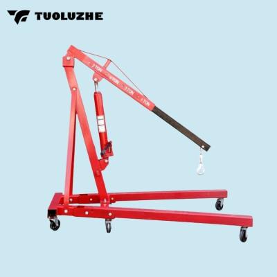 China Easy to operate and safe to use Multifunctional and durable car maintenance lifting tool 2 ton foldable shop crane for sale