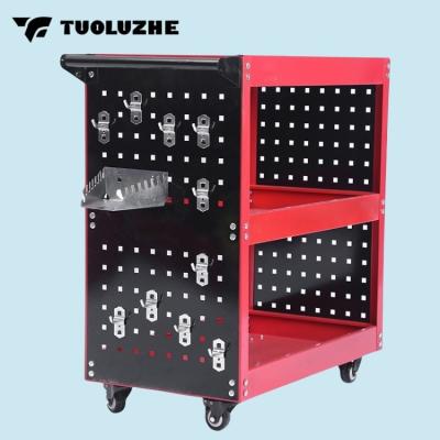 China Easy to operate and safe to use Open multifunctional car maintenance tool storage cart three layers tool trolley for sale